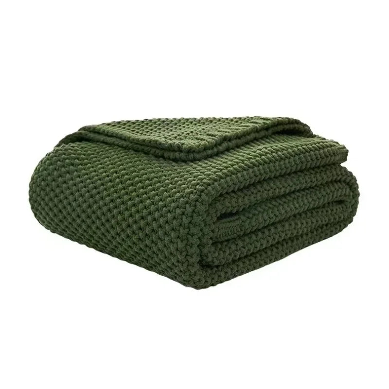 Scandinavian Knit Weave Throw – Modern Classic Comfort