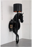 Luxury Horse Statue Wall-Mounted Display Shelf