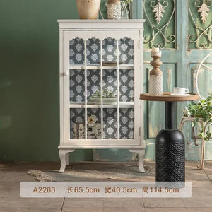 French Distressed Glass Cabinet – A Fusion of Charm & Sophistication