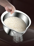304 Stainless Steel Rice Strainer Bowl for every kitchen task– Practical & Premium Quality