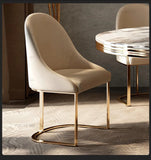 Luxury Round Marble Dining Table with Gold Frame 6-10 people