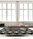 French Retro Art Deco Minimalist Plush Area Rug