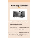 21–30L Multifunction Electric Oven & Grill – Large Capacity, Black