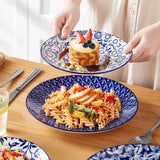 Elegant Blue & White Porcelain Dinnerware Set – Multiple Sizes Available