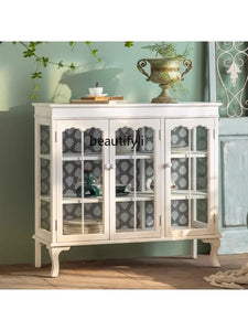 French Distressed Glass Cabinet – A Fusion of Charm & Sophistication