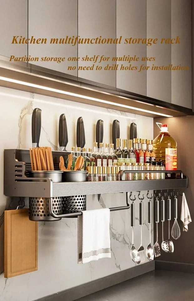Wall Mounted Metal Dishware Storage Organizer Racks