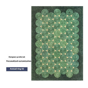Vibrant Forest Green & Sand Dune Luxe Rug – Faux Cashmere