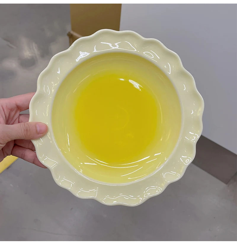 French Retro Glossy Enamel Floral Dinnerware – Timeless Summer Elegance