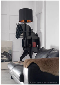 Luxury Horse Statue Wall-Mounted Display Shelf