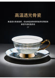 Retro Imperial European Bone China Cup & Saucer with Golden Spoon – Luxury Edition
