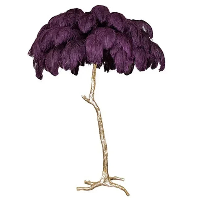 Modern Luxury Ostrich Feather Floor Lamp – Elegant Statement Piece
