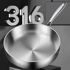 316 Stainless Steel Frying Pan 20 cm – Non-Stick Multi-Layer Cookware for Home & Professional Chefs WHIMSICAL HOME OF CREATIONS
