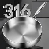 316 Stainless Steel Frying Pan 20cm - Non-Stick Cookware