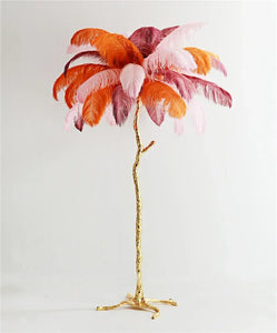Modern Luxury Ostrich Feather Floor Lamp – Elegant Statement Piece