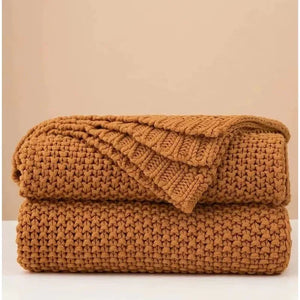 Scandinavian Knit Weave Throw – Modern Classic Comfort