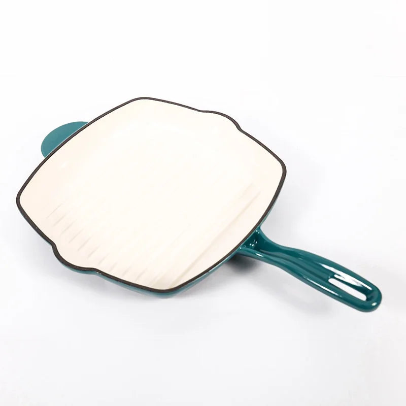7-Piece High-Grade Cast Iron Non-Stick Cookware Set – French Retro Elegance