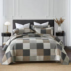 Luxury 500TC Pure Egyptian Cotton Boho Vintage Floral Reversible Bedcover Quilt Set – 3-Piece King & Queen Fit WHIMSICAL HOME OF CREATIONS