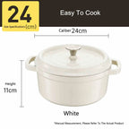 Enamel Cast Iron Stew Pot – Triple Water-Locking Design WHIMSICAL HOME OF CREATIONS