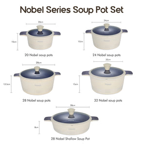 15-Piece Granite-Coated Ceramic Cookware Set – White, Purple, or Dark Grey PFAS, PFOA, and PTFE Free