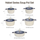 15-Piece Granite-Coated Ceramic Cookware Set – White, Purple, or Dark Grey PFAS, PFOA, and PTFE Free