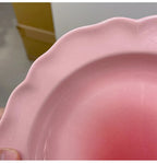 French Retro Glossy Enamel Floral Dinnerware – Timeless Summer Elegance WHIMSICAL HOME OF CREATIONS