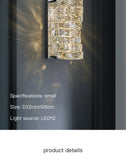 Luxury Crystal Wall Sconce – High-End K9 Crystal Light Fixture