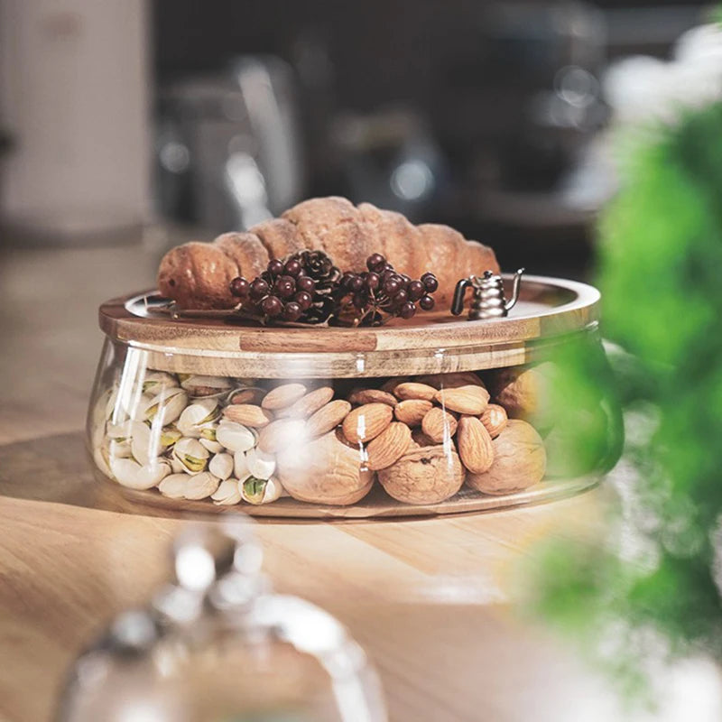 Creative Glass Round Food Storage Containers – Stackable & Unique Design