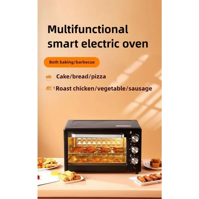 21–30L Multifunction Electric Oven & Grill – Large Capacity, Black