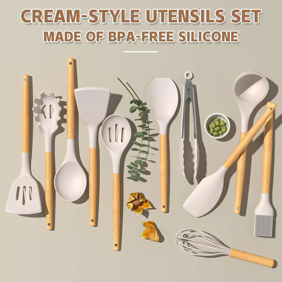 33 PCS Silicone Cookware Set Kitchen Cooking Tools high-quality