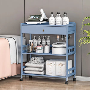 Eco-Friendly Bamboo Storage Cabinet – Natural & Greyish Blue