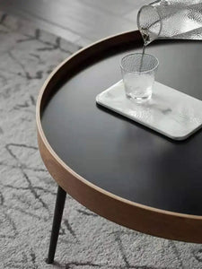 Wooden Modern Round Luxury Center Table Furniture with Mini End Table