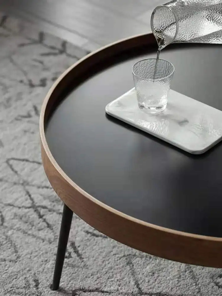 Wooden Modern Round Luxury Center Table Furniture with Mini End Table