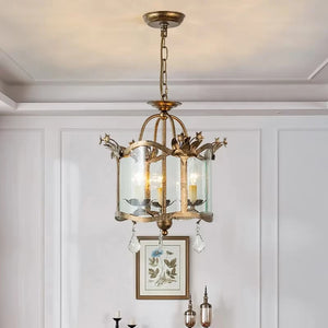 American Retro Style Dining Room Chandelier French Candle Crystal Pendant Lights For Bedroom Living LED Lighting Lamp Home Decor