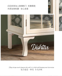 French Distressed Glass Cabinet – A Fusion of Charm & Sophistication