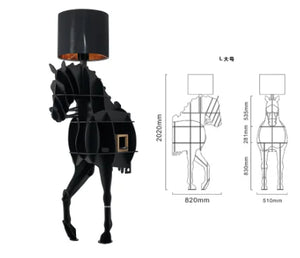 Luxury Horse Statue Wall-Mounted Display Shelf