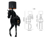 Luxury Horse Statue Wall-Mounted Display Shelf