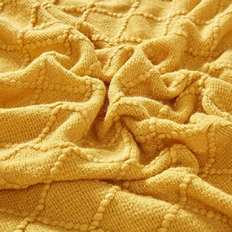 Bohemian/ Country Knitted Weave Blanket Throw –in various colors and sizes