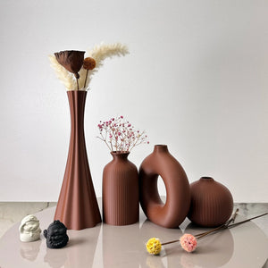Bohemian Arts 4-Piece Vase Set – Colorful & Creative Home Accent