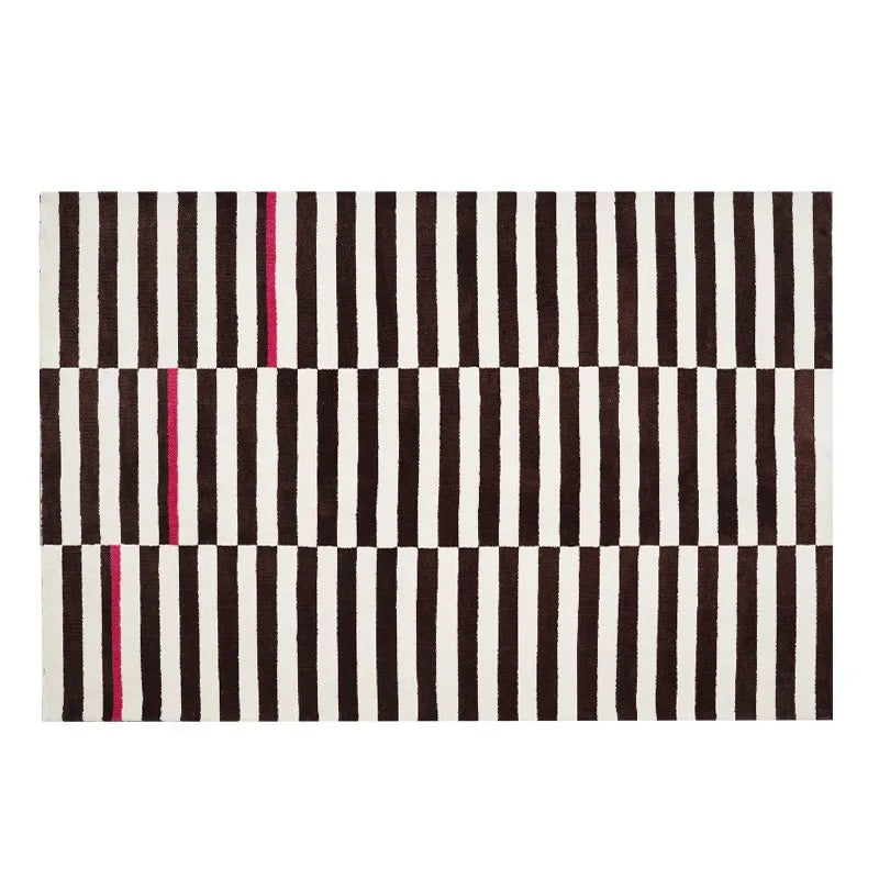 French Retro Art Deco Minimalist Plush Area Rug