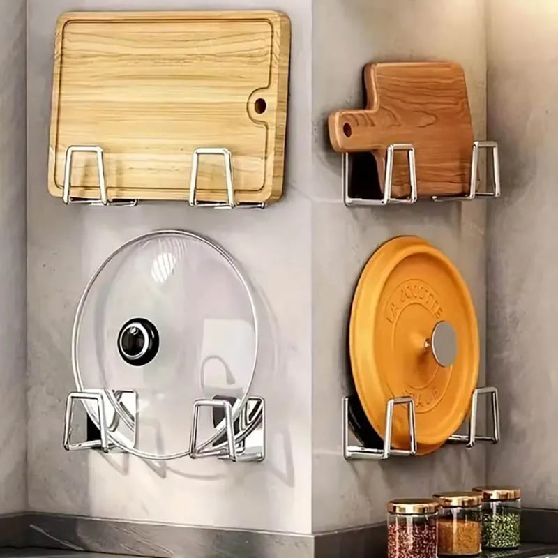 4Pcs Kitchen Storage Rack, Punching-free Wall Under Cabinet