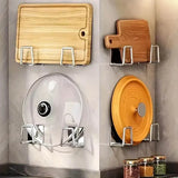 4Pcs Kitchen Storage Rack, Punching-free Wall Under Cabinet