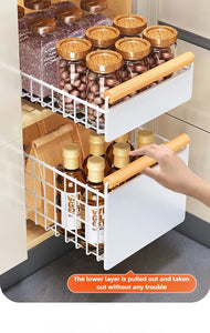 Multi-Functional Pull-Out Cabinet Drawer Organizer