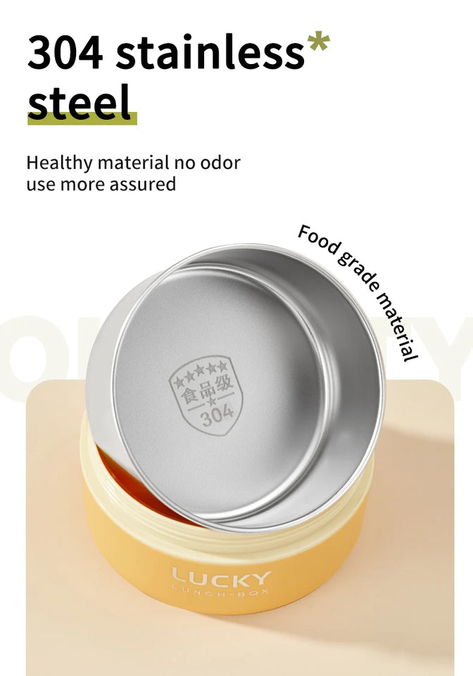 Portable Thermal 304 Stainless Steel Food Containers – Stackable & long term Insulated Microwave Safe