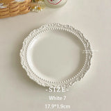 French Style Gentle Cream Ceramic Dessert Dishes