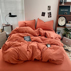 Luxury 100% Pure Linen-Cotton Twill Bed Sheet Set with Duvet Cover & Pillowcases – Soft, Durable, Breathable WHIMSICAL HOME OF CREATIONS