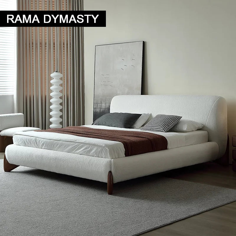 Luxurious Upholstered Bed with Retro Moroccan Charm king and Queen size