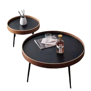 Wooden Modern Round Luxury Center Table Furniture with Mini End Table