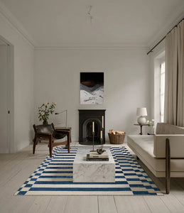 French Retro Art Deco Minimalist Plush Area Rug