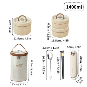 Portable Thermal 304 Stainless Steel Food Containers – Stackable & long term Insulated Microwave Safe