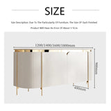 Timeless Marble & Gold Trim Sideboard Cabinet